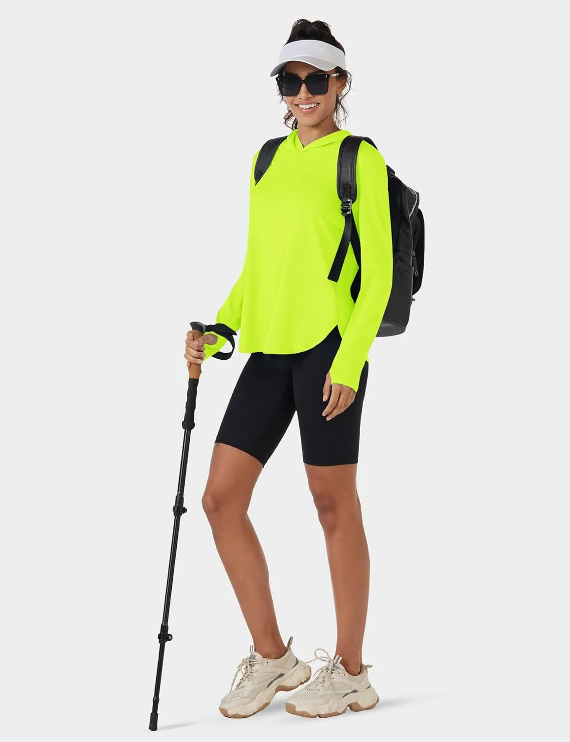 TACVASEN Women's UPF 80  UV Protection Hoodie Lightweight Long Sleeves Quick Dry Fishing Running Workout Shirt Outdoor