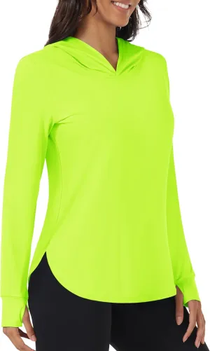 TACVASEN Women's UPF 80  UV Protection Hoodie Lightweight Long Sleeves Quick Dry Fishing Running Workout Shirt Outdoor