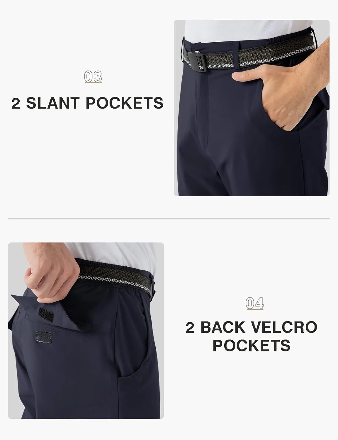 TBMPOY Men's Hiking Pants Lightweight 6 Cargo Pockets Quick Dry Water Resistant Outdoor Travel Work Fishing