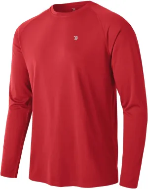 TBMPOY Mens Sun Protection Hiking Shirts Long Sleeve Water UPF 50  SPF UV Shirts Lightweight Fishing Hiking Swimming
