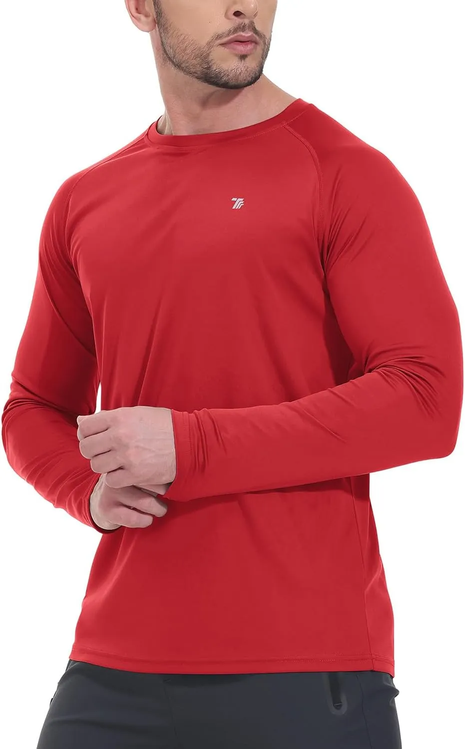 TBMPOY Mens Sun Protection Hiking Shirts Long Sleeve Water UPF 50  SPF UV Shirts Lightweight Fishing Hiking Swimming