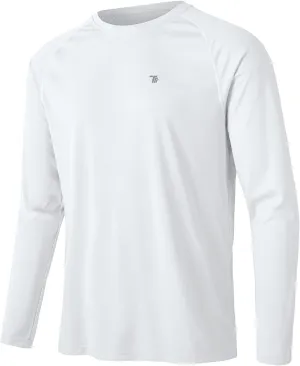 TBMPOY Mens Sun Protection Hiking Shirts Long Sleeve Water UPF 50  SPF UV Shirts Lightweight Fishing Hiking Swimming