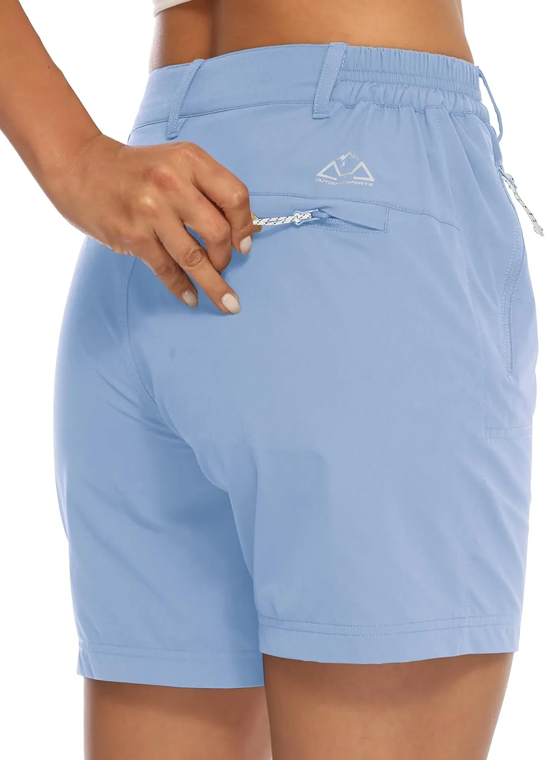 TBMPOY Women's 6" Hiking Cargo Shorts Quick Dry with Pockets Work Golf Short Lightweight Outdoor Active Summer for Women