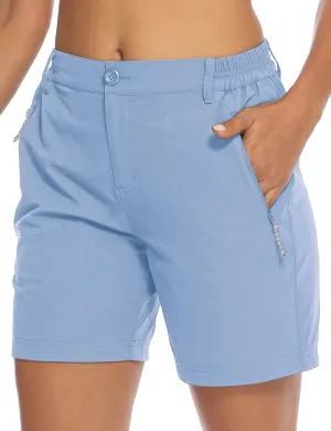 TBMPOY Women's 6" Hiking Cargo Shorts Quick Dry with Pockets Work Golf Short Lightweight Outdoor Active Summer for Women