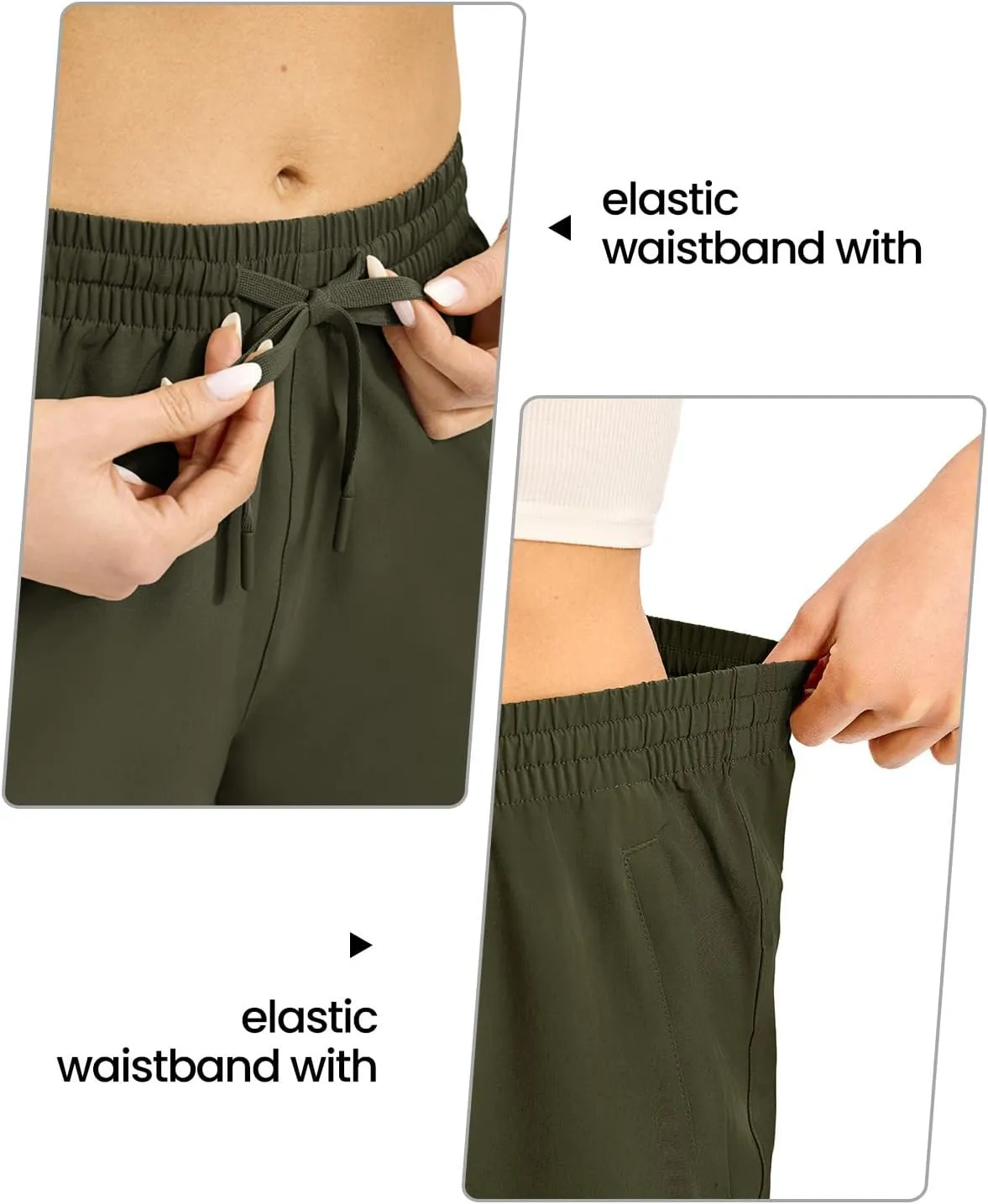 TBMPOY Women's Hiking Cargo Shorts 8.5" Lightweight Quick-Dry Water Resistant Athletic Shorts with Zipper Pockets