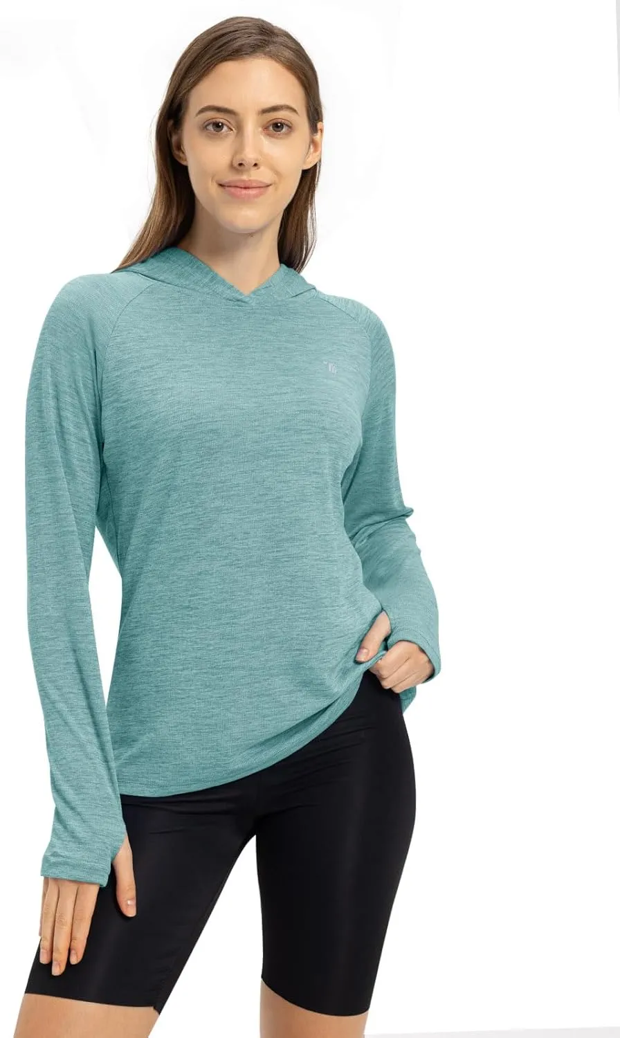 TBMPOY Womens UPF 50  Sun Protection Hoodie Shirt Long Sleeve Fishing Hiking Outdoor UV Shirt Lightweight