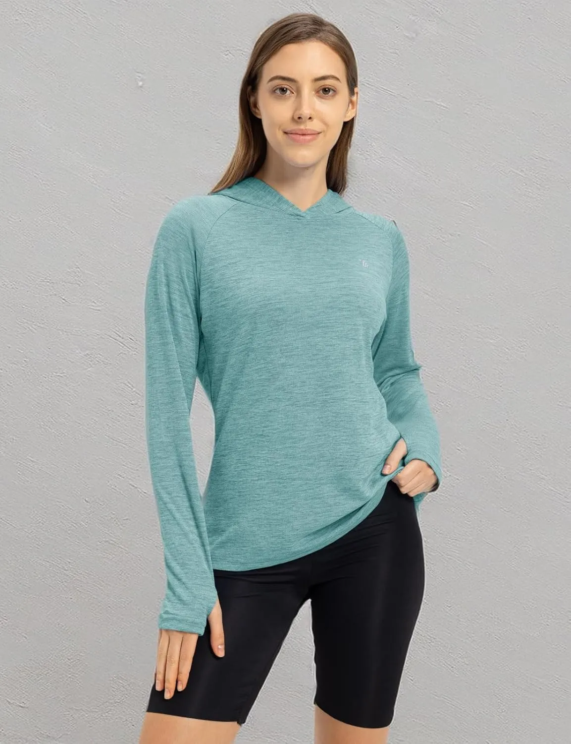 TBMPOY Womens UPF 50  Sun Protection Hoodie Shirt Long Sleeve Fishing Hiking Outdoor UV Shirt Lightweight