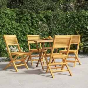 Teak Outdoor Furniture,fire Pit Chairs,Living Room Furniture,Folding Patio Chairs 4 pcs 18.5"x24.4"x35.4" Solid Wood TeakFor Gardens, patios, Balconies