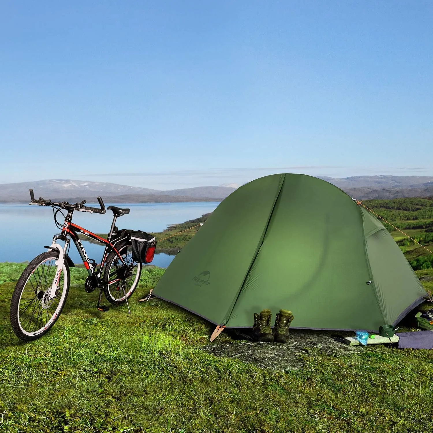 Tent One Person Limited-time offer with Waterproof Included Standing Person Backpacking Set Person Exclusive promotion 1 Footprint Tent, Easy Person, 1 Free Tent, up Tent for Lightweight Single Bikepacking