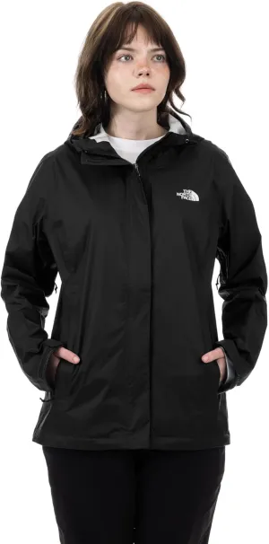 THE NORTH FACE Women’s Venture 2 Waterproof Hooded Rain Jacket (Standard and Plus Size), TNF Black, Large