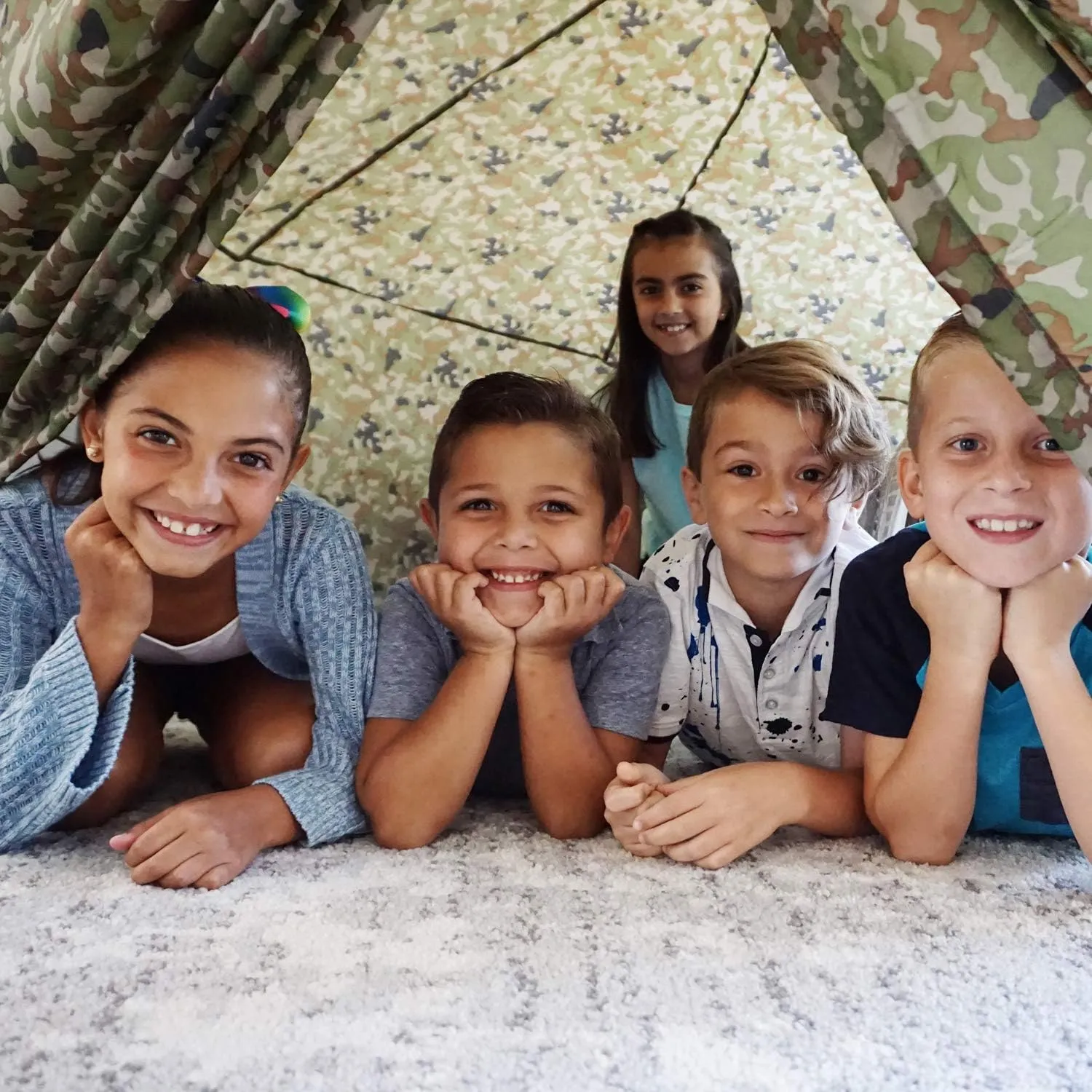 The Original Patented AirFort - Build A Fort in 30 Seconds, Inflatable Fort for Kids, Play Tent for 3-12 Years, A Playhouse Where Imagination Runs Wild, Fan not Included (Jungle Camo)