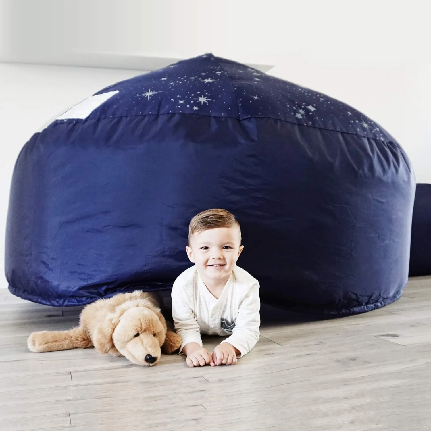 The Original Patented AirFort - Build A Fort in 30 Seconds, Inflatable Fort for Kids, Play Tent for 3-12 Years, A Playhouse Where Imagination Runs Wild, Fan not Included (Starry Night)