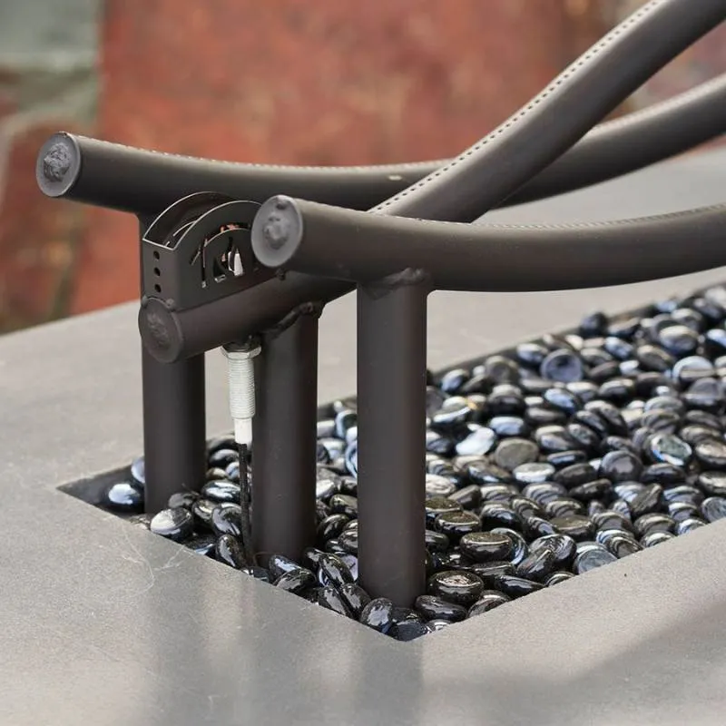 The Outdoor Greatroom 56" Black Wave Gas Fire Pit Burner