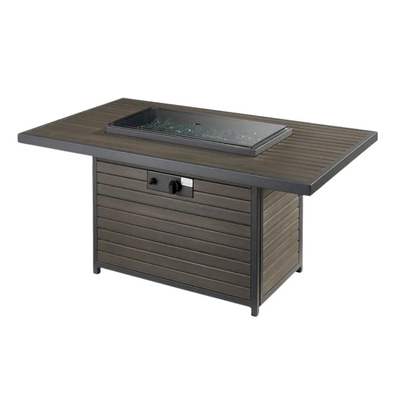The Outdoor Greatroom Brooks Rectangular Gas Fire Pit Table | BRK-1224-19-K