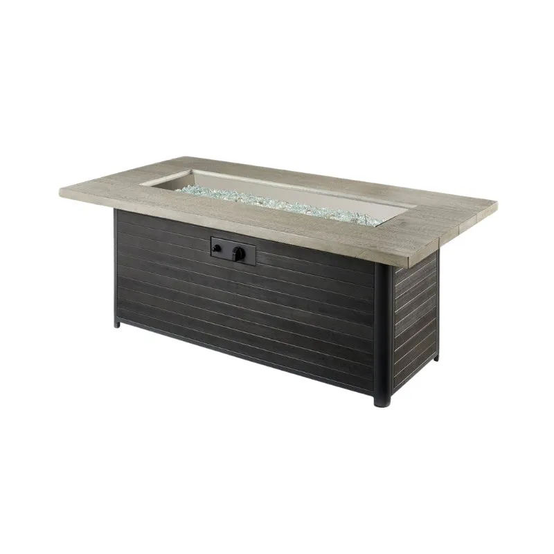 The Outdoor Greatroom Cedar Ridge Linear Gas Fire Pit Table | CR-1242-K