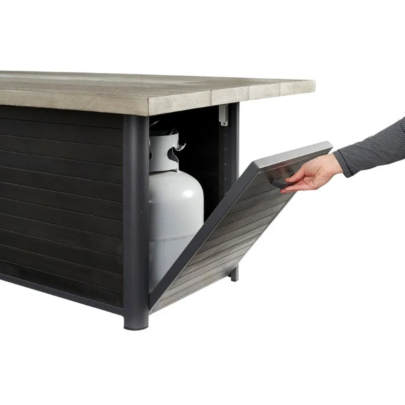 The Outdoor Greatroom Cedar Ridge Linear Gas Fire Pit Table | CR-1242-K