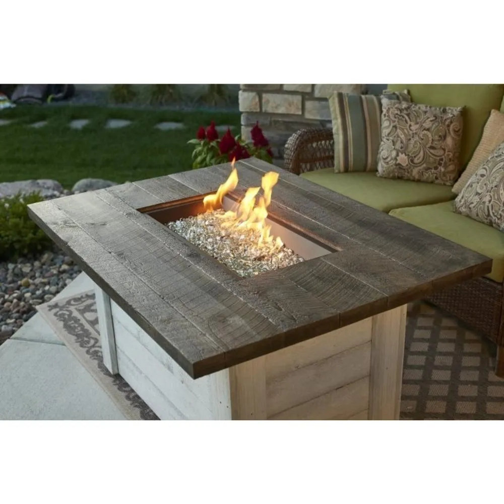 The Outdoor GreatRoom Company Alcott 48-Inch Rectangular Gas Fire Pit Table