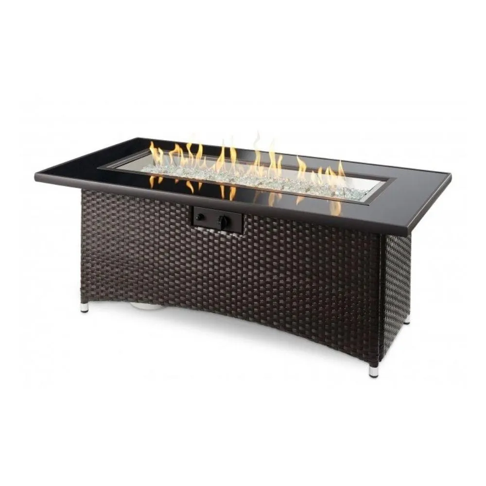 The Outdoor GreatRoom Company Balsam Montego 59-Inch Linear Gas Fire Pit Table (MG-1242-BLSM-K)