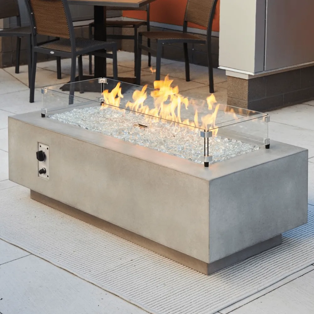 The Outdoor GreatRoom Company Cove 54-Inch Linear Gas Fire Pit Table (CV-54)