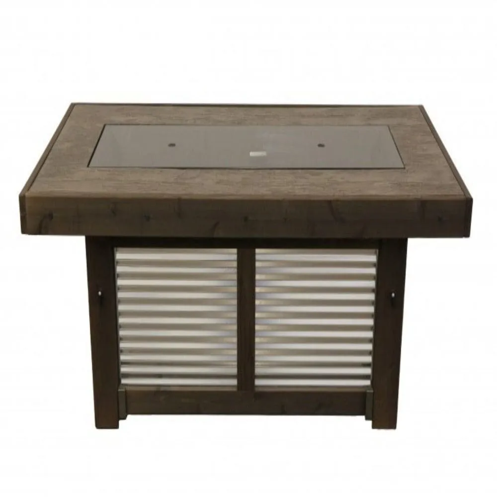The Outdoor GreatRoom Company Denali Brew 57-Inch Linear Gas Fire Pit Table
