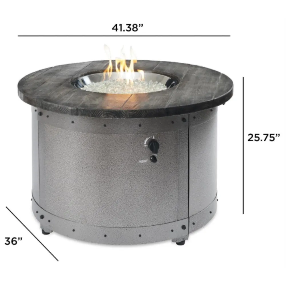 The Outdoor GreatRoom Company Edison 41-Inch Round Gas Fire Pit Table