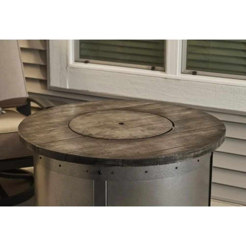 The Outdoor GreatRoom Company Edison 41-Inch Round Gas Fire Pit Table