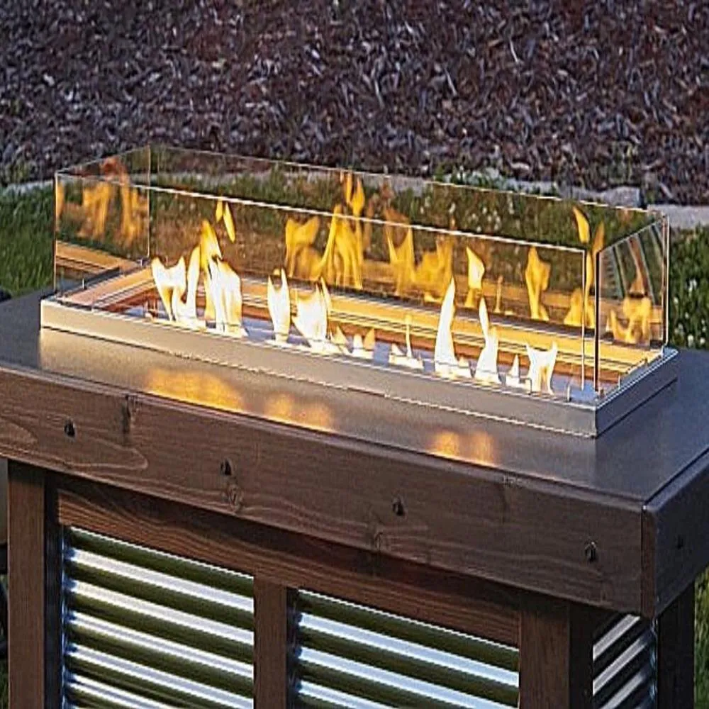The Outdoor GreatRoom Company Folding Glass Guard for Gas Fire Pits