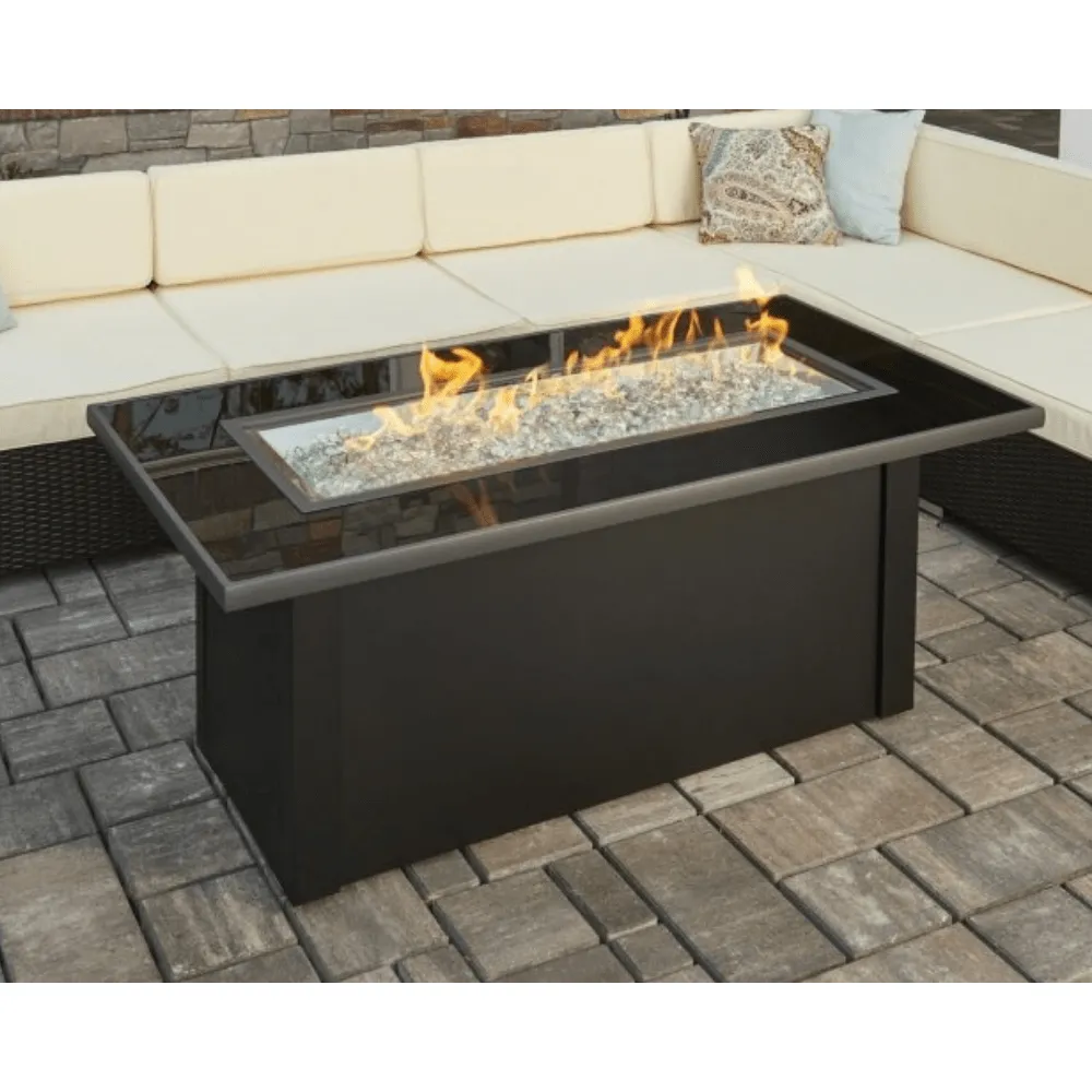 The Outdoor GreatRoom Company Monte Carlo 59-Inch Linear Gas Fire Pit Table