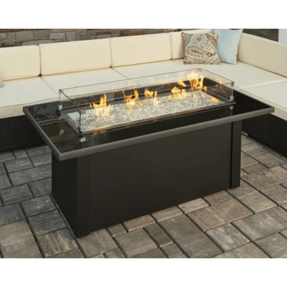 The Outdoor GreatRoom Company Monte Carlo 59-Inch Linear Gas Fire Pit Table