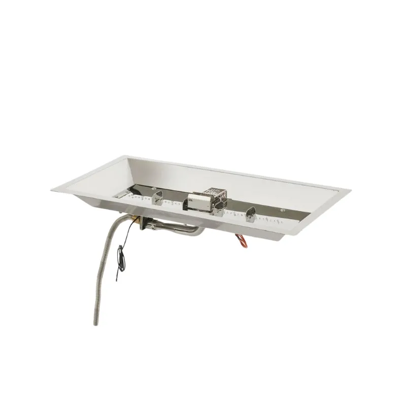 The Outdoor Greatroom Crystal Fire Plus Linear Gas Fire Pit Burner