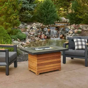 The Outdoor Greatroom Darien Rectangular Gas Fire Pit Table | DAR-1224