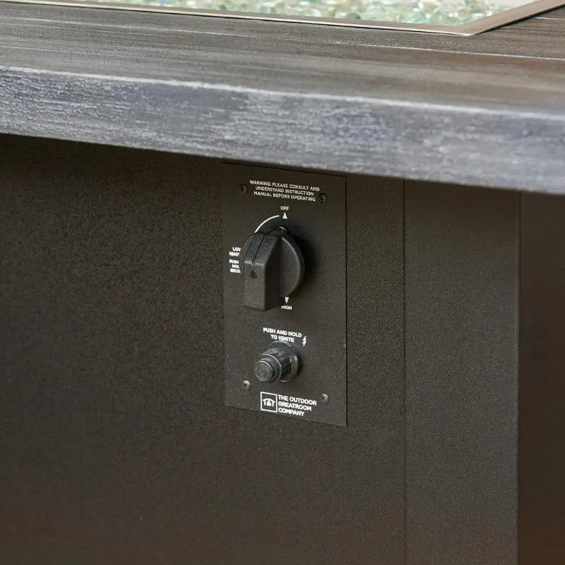 The Outdoor Greatroom Havenwood Rectangular Gas Fire Pit Table