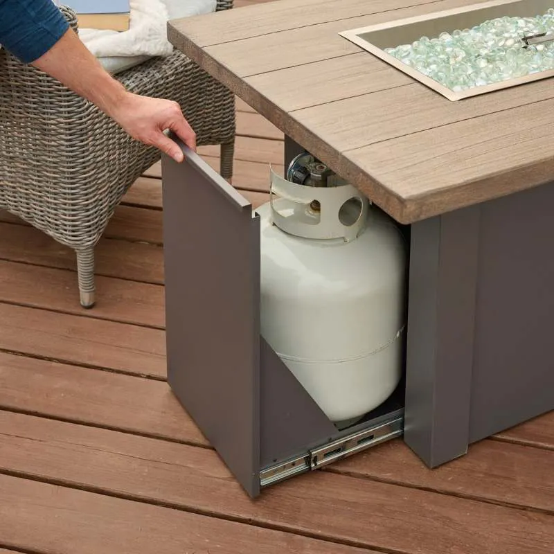The Outdoor Greatroom Havenwood Rectangular Gas Fire Pit Table