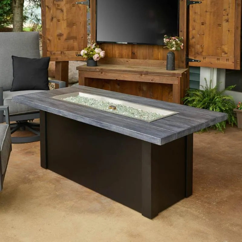 The Outdoor Greatroom Havenwood Rectangular Gas Fire Pit Table