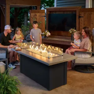The Outdoor Greatroom Havenwood Rectangular Gas Fire Pit Table