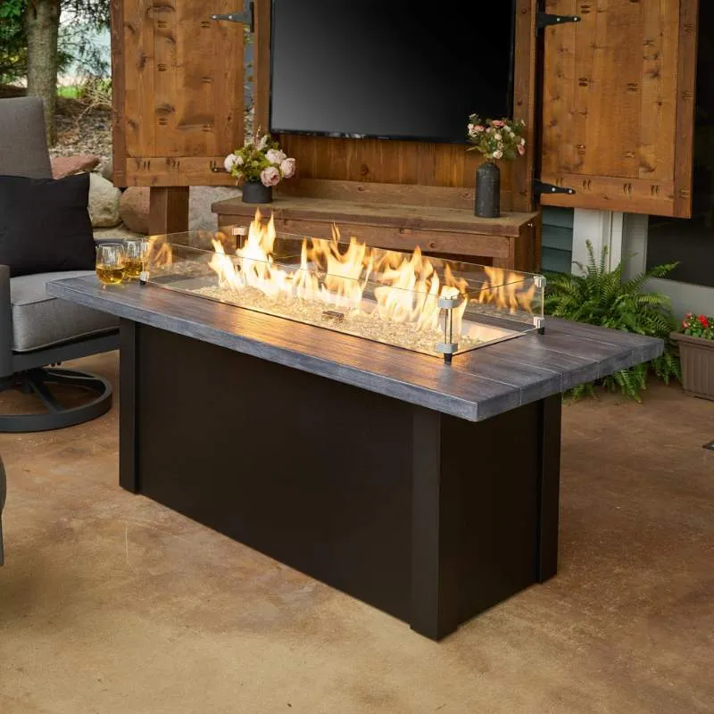 The Outdoor Greatroom Havenwood Rectangular Gas Fire Pit Table