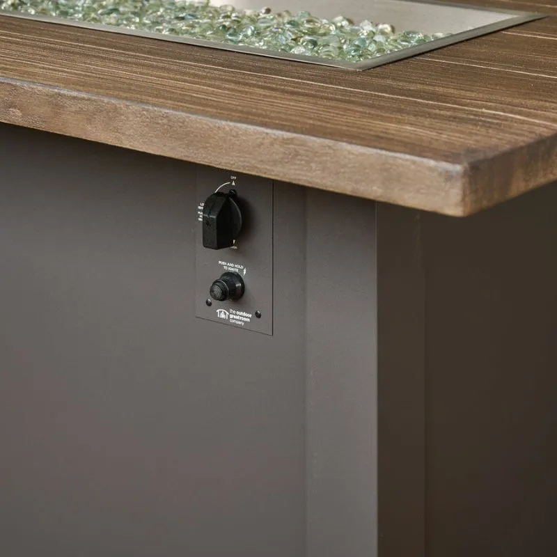 The Outdoor Greatroom Havenwood Rectangular Gas Fire Pit Table