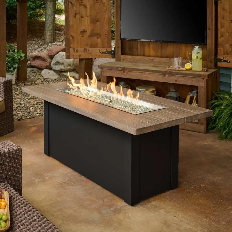 The Outdoor Greatroom Havenwood Rectangular Gas Fire Pit Table