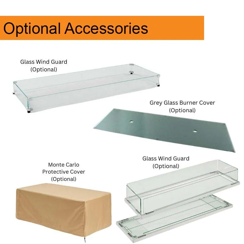 The Outdoor Greatroom Monte Carlo Linear Gas Fire Pit Table | MCR-1242