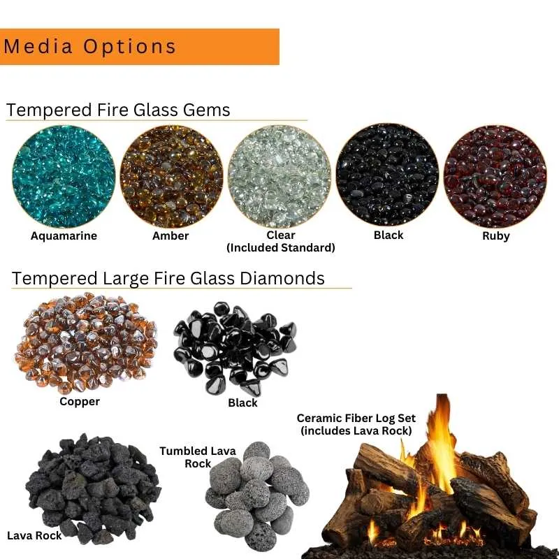 The Outdoor Greatroom Providence Rectangular Gas Fire Pit Table | PROV-1224-SS