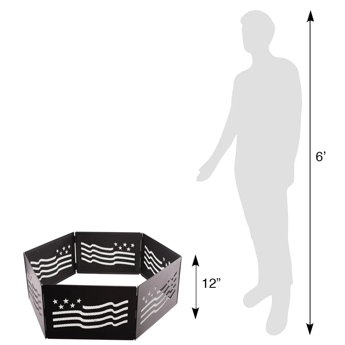 The Zion Portable Folding Fire Ring – Stars and Stripes