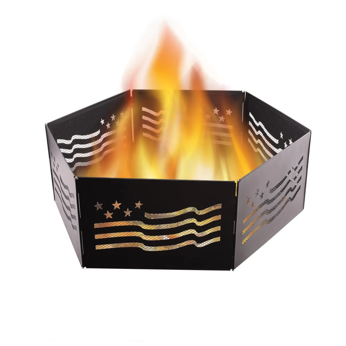 The Zion Portable Folding Fire Ring – Stars and Stripes