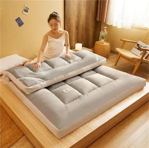 Thicken Japanese Floor Mattress,Soft Sofa Bed,roll Up Futon Mattress,Foldable Guest Mat for Floor,Plush Futon,Portable Dormitory Mat,Travel Camping(B,Twin(35.4"X80"))