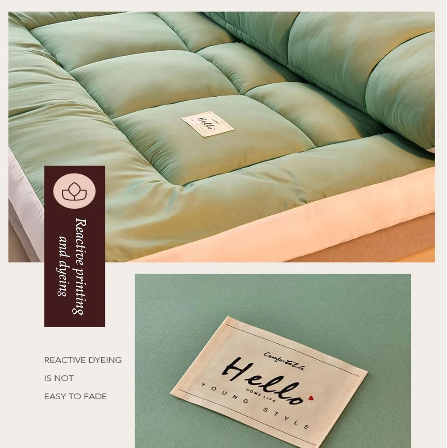 Thicken Japanese Floor Mattress,Soft Sofa Bed,roll Up Futon Mattress,Foldable Guest Mat for Floor,Plush Futon,Portable Dormitory Mat,Travel Camping(B,Twin(35.4"X80"))
