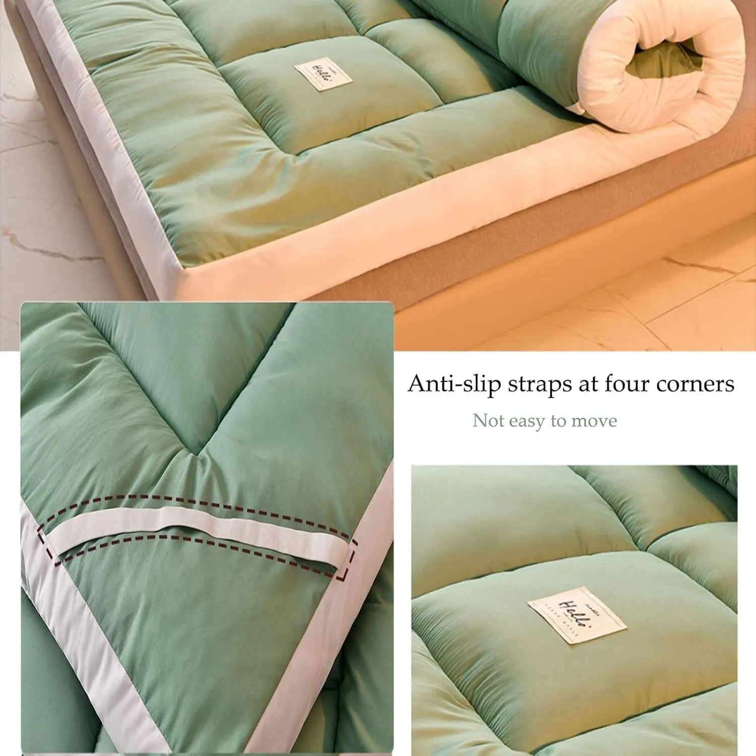 Thicken Japanese Floor Mattress,Soft Sofa Bed,roll Up Futon Mattress,Foldable Guest Mat for Floor,Plush Futon,Portable Dormitory Mat,Travel Camping(B,Twin(35.4"X80"))