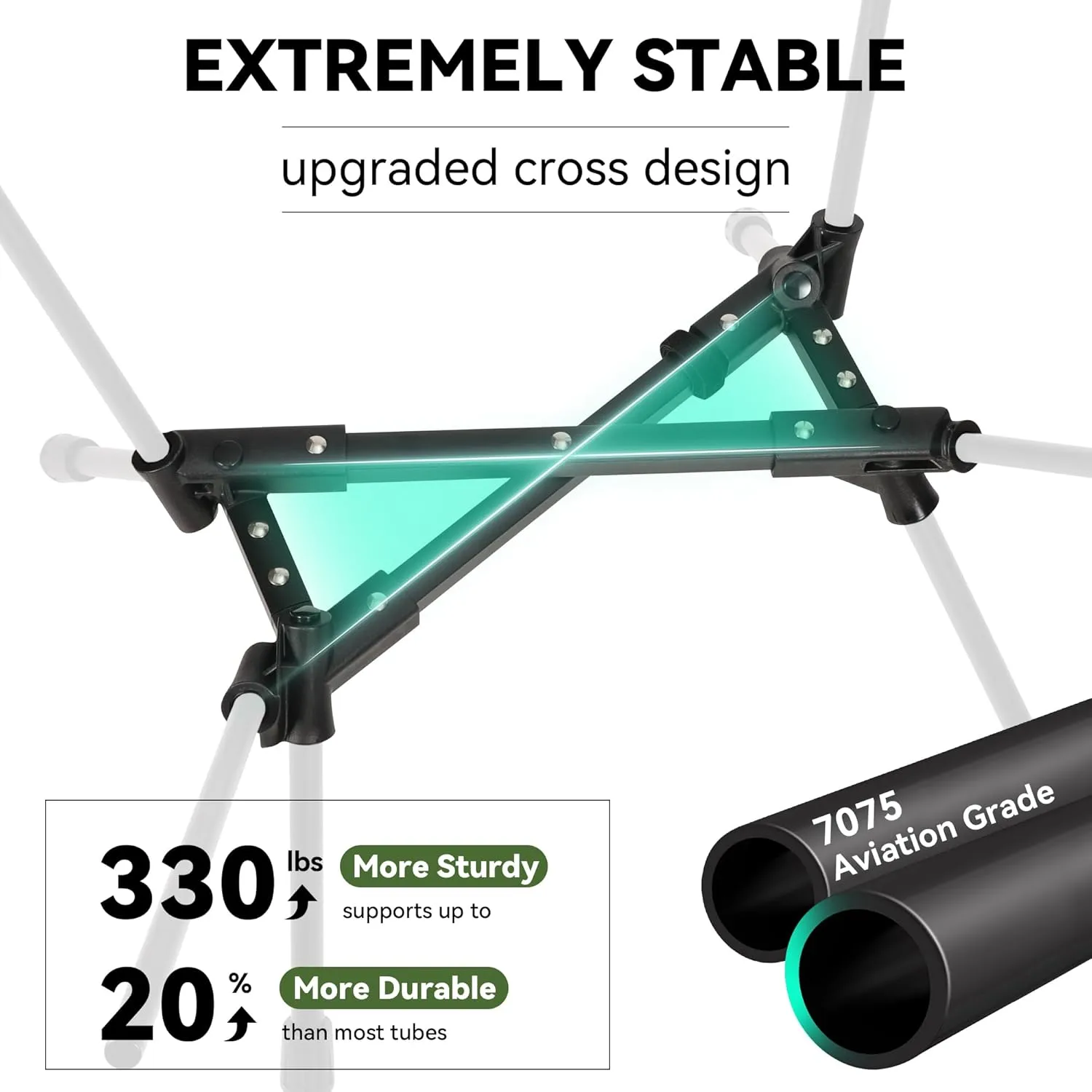 TOBTOS Portable Camping Chair, Support up to 330 LBS, Lightweight Folding Backpacking Chair for Outdoor Camp, Travel, Beach, Picnic, Hiking, Backpacking (Green)