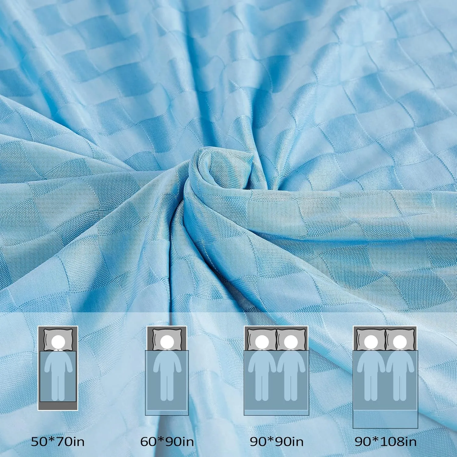 Topcee Cooling Blanket, Summer Cooling Blankets for Hot Sleepers, Arc-Chill Q-Max>0.5 Cool Fiber, Oeko-TEX 100% Certified, Soft, Breathable, Double-Side Bed Throw,Keep Cool for Adults Kids 90"x108"