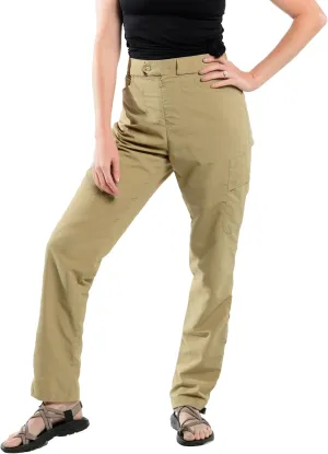 Trailblazer Hiking Pro Pants, Women’s Hiking Pants Front to Back Zipper Design, Khaki