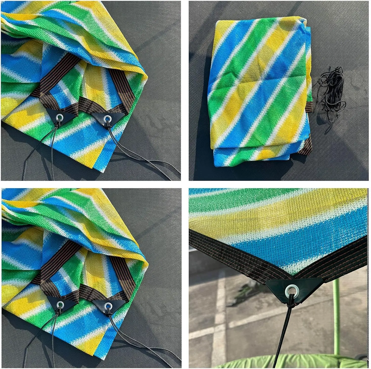 Trampoline Shade Cover,Trampoline Sun Shade,Tear Resistant Tent, UV Protection Waterproof Trampoline Top Cover,Anti-Slip Group Entertainment For Jumping Bouncing Playground