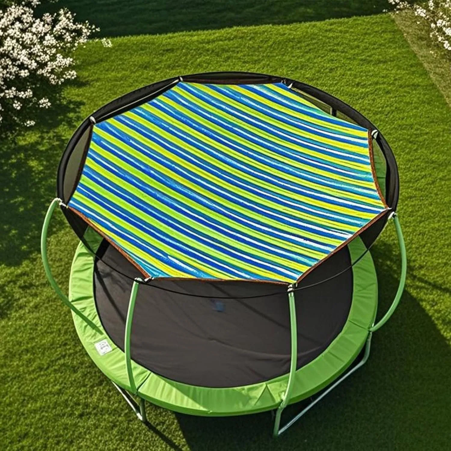 Trampoline Shade Cover,Trampoline Sun Shade,Tear Resistant Tent, UV Protection Waterproof Trampoline Top Cover,Anti-Slip Group Entertainment For Jumping Bouncing Playground